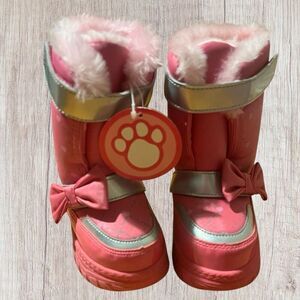 Buster‎ Brown Barbie Pink , Polka Dot, Bows & Hearts Toddler Snow Boots